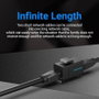 Vention VDD-B07-B Adaptador RJ45 Hembra a Hembra Cat5e Negro